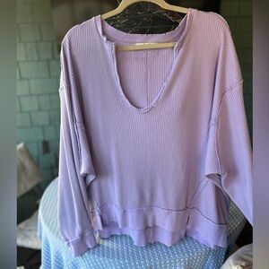 Women’s We The Free Lavender Ribbed Top. Great condition. Size XL